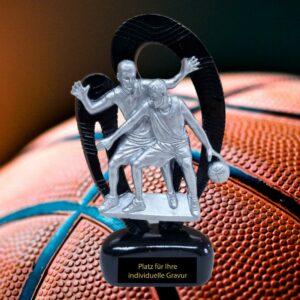 eberin · Basketball-Pokal Triumphbogen – EIN stilvolles Andenken an großartige Spielzüge · Team/Spieler Trophäe · Höhe=15cm · Mit Wunschgravur für eine individuelle Note